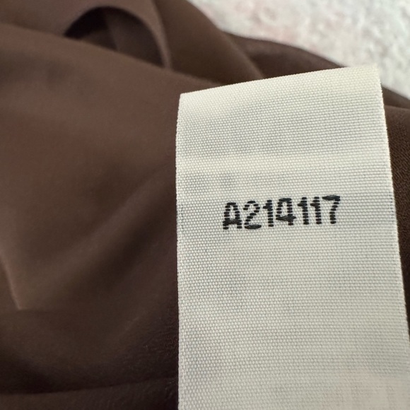 Linea By Louis Dell'Olio Brown Sheer Button-Up Blouse & Tank Set L - Picture 8 of 16